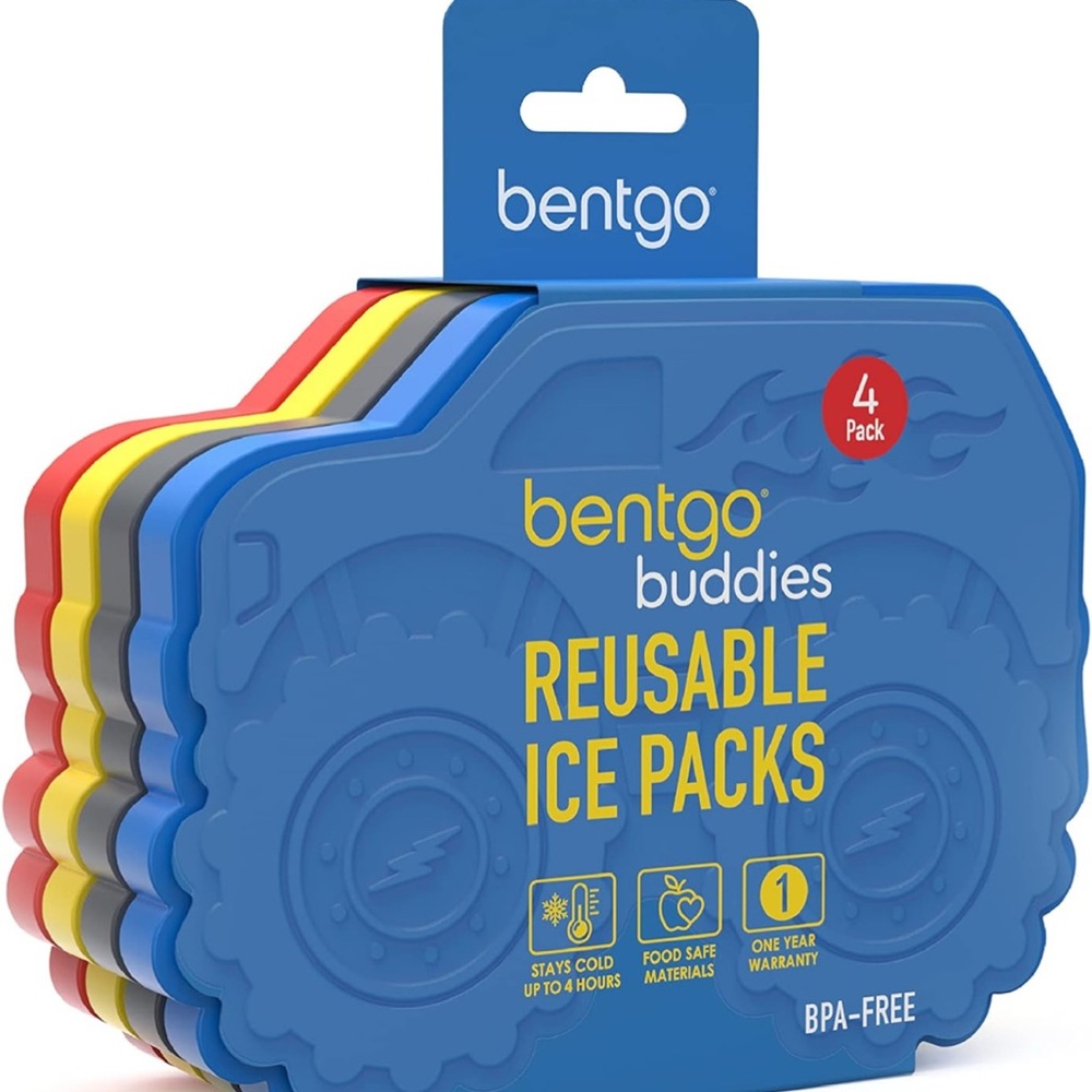 Bentgo Buddies Reusable Ice Packs - Blue, Red, Yellow